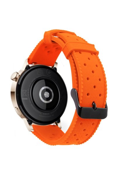ERBORD Curea universală din silicon 22mm, Tropic, Portocaliu / Cataramă neagră