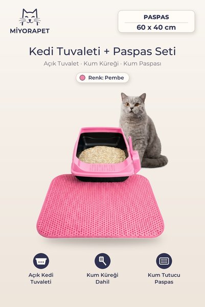 miyorapet AÇIK KEDİ TUVALETİ PASPAS KÜREK