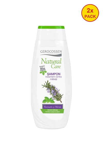 GEROCOSSEN 2x PACK Care Shampoo with Rosemary and Mint, Anti-Dandruff, 400 ml
