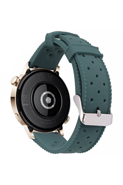 ERBORD Curea universală din silicon 20mm, Tropic, Verde / Cataramă argintie