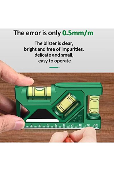 TERRIFI Mini Level Ruler, Small Magnetic Spirit Level with High Precision Bubble, Portable Level Bubble Mete