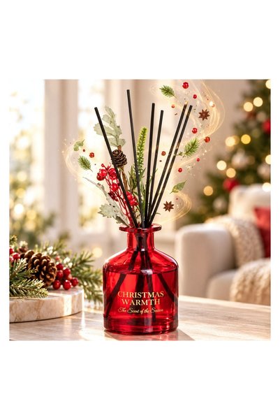 OEM Ulei Parfumat de Crăciun Xmas Warmth 200 ml, Sticlă Roșie pentru Ambient