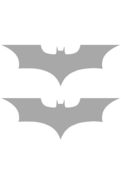 Oracal Set de 2 autocolante cu simbolul lilieciului Batman, 17cm - Gri