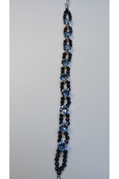 Generic Brand Bratara albastra cu Piatra Soarelui si Swarovski