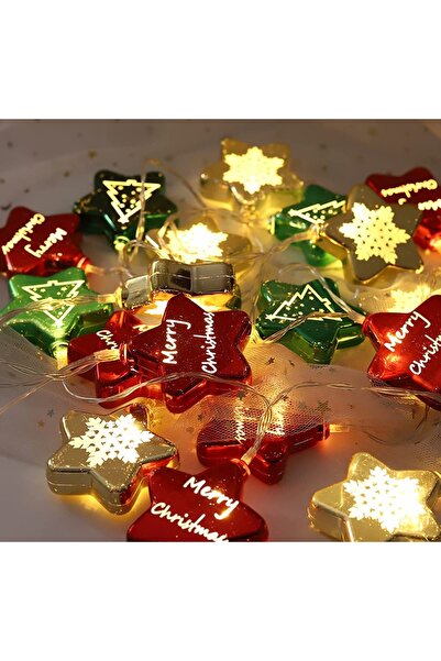 Generic Brand Ghirlanda 10 lumini stelute diferite culori LED craciun 1.5m cu...