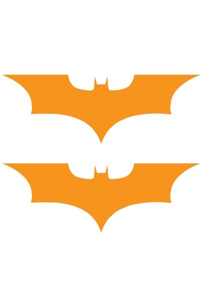 Oracal Set de 2 autocolante cu simbolul liliacului lui Batman, 17cm - Portocaliu