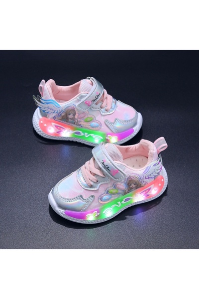 Superbaby Adidasi cu luminite pentru FETE - Cutie cadou, modele diverse, 1 buc