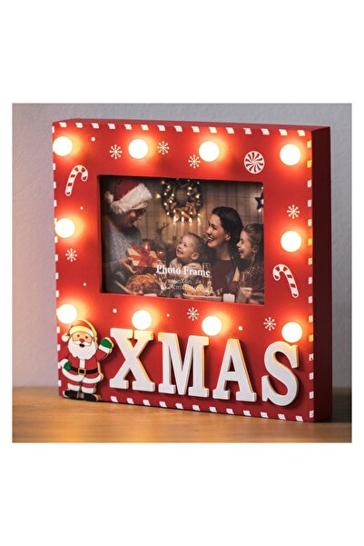 OEM Ramă Foto de Crăciun 22x21 cm cu Model Candy și 10 LED-uri – Accent Lumin...