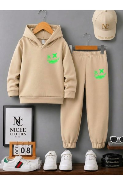 NC Nicee Clothes ΠΑΙΔΙΚΟ ΣΕΤ ΦΟΡΜΑΣ UNISEX (ΠΡΑΣΙΝΟ ΣΕΤ ΜΕ ΣΤΑΜΠΑ ΧΕΙΜΕΡΙΝΟ)