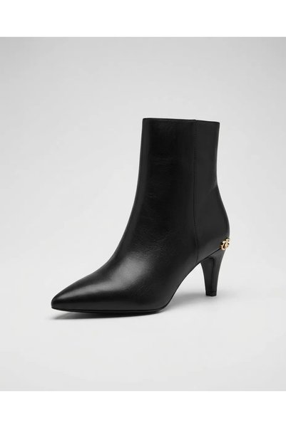 Chantaky Cizme elegante de damă cu accesorii cu toc din piele neagră