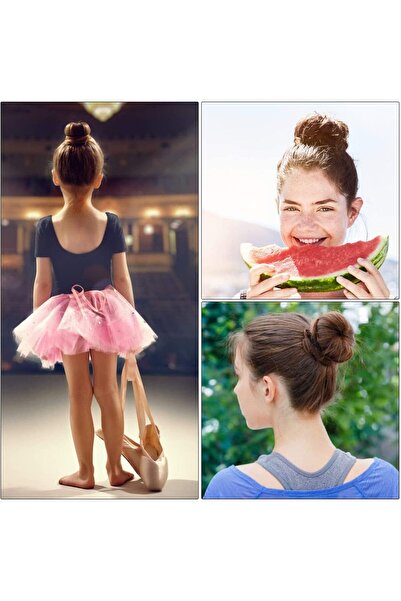 Sunscreen 6 Pcs Donut Extra Small Hair Bun Maker, Chignon Hair Donut, Mini Ha...