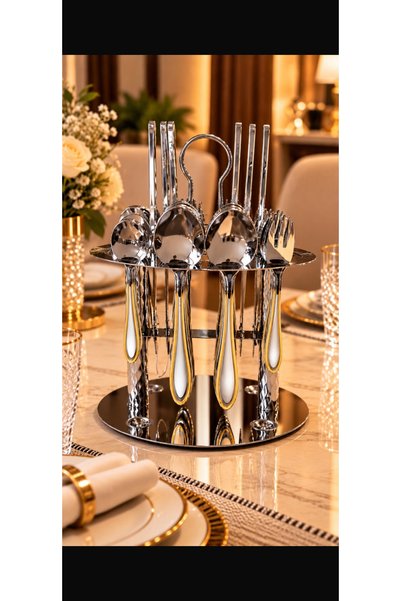saif 30Pcs Stainless Steel Spoon Set