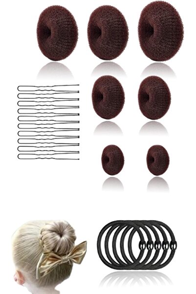 Sweet seven Donut Bun Maker Set, Hair Ring Style Hair Bun Tools for Women and...