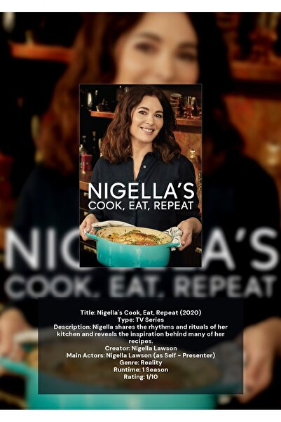 OEM Poster Infografic Gateste, Mananca, Repeta de Nigella, Design Culinar, Ca...