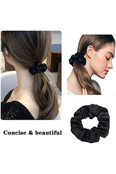 OriTi 6pcs Hair Silk Scrunchies Satin Elastic Hair Bands Scrunchy Hair Ties R...
