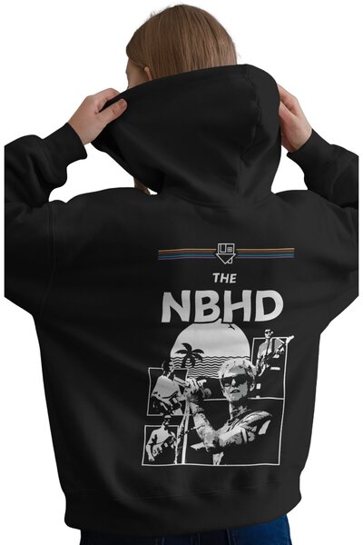 SEVBANO Φούτερ με κουκούλα The Neighbourhood Rock Metal Music Group, με στάμπ...