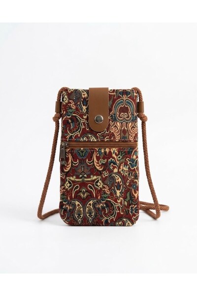 Monte Lui Women's Phone Bag with Ethnic Pattern and Buckle 3