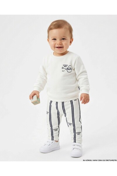 voyyo kids baby Boys' Striped 1-2-3-4 Years Old Winter 3 Threaded Ribbed 2-Pi...