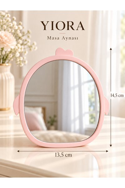 yiora İthal Seri Eğlenceli Hayvan Figürlü Masaüstü Makyaj Aynası
