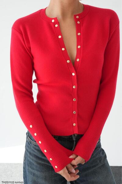 CADDELAMODA Sweater cardigan with snaps