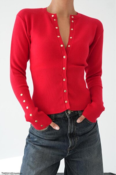 CADDELAMODA Sweater cardigan with snaps