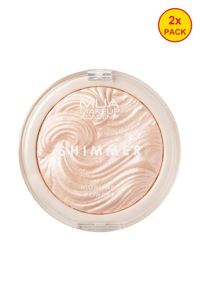 MUA Makeup Academy Pachet de 2 Iluminatoare Pudră Strălucitoare – Sclipici Roz
