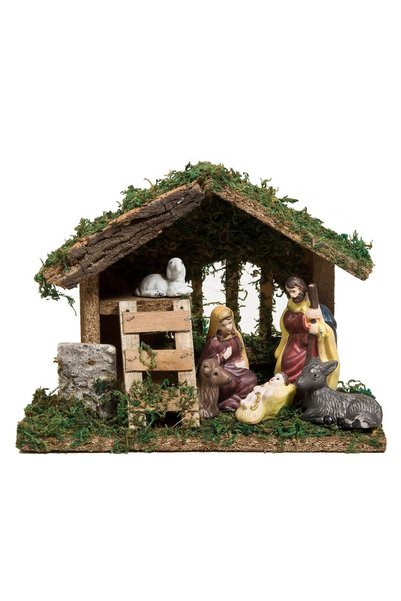 OEM Decorațiune de Crăciun Iesle 21x9x16 cm – 6 Figurine – Decor Tradițional ...
