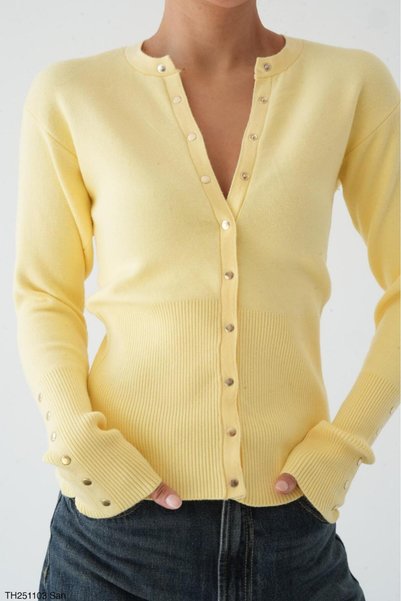 CADDELAMODA Sweater cardigan with snaps