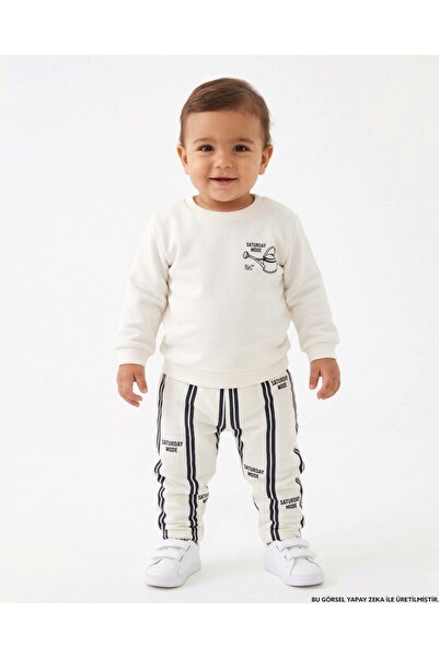 Egelite Boys' Striped 1-2-3-4 Years Old Winter 3 Threaded Ribbed 2-Piece Top ...