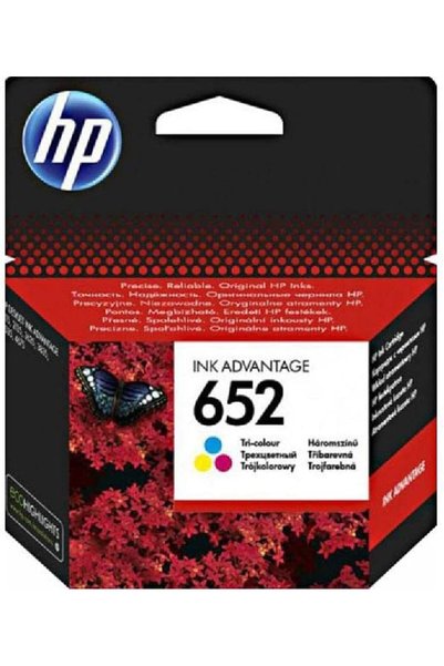 HPSHOP علبة حبر ملون أصلية ماركة إتش بي موديل 652 إنك أدفانتج (HP 652 Tri-col...