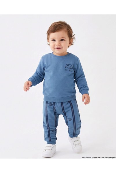 voyyo kids baby Boys' Striped 1-2-3-4 Years Old Winter 3 Threaded Ribbed 2-Pi...
