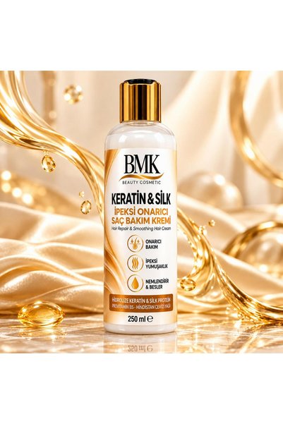 BMK BEAUTY COSMETİC KERATİN & SILK İPEKSİ ONARICI SAÇ BAKIM KREMİ