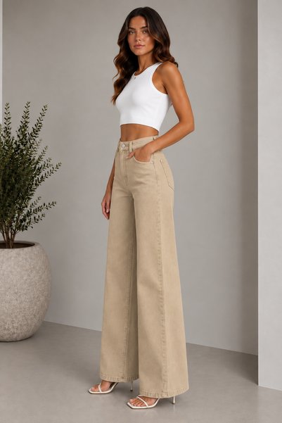 geenz manifacture Wide-Letched High-Waist Comfortable Women's Pants