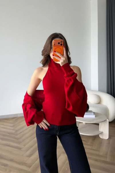 Sorridi Dik Yaka Triko Bolero 2'li Basic Takım