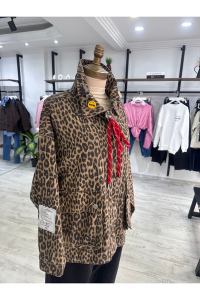 Genel Markalar Leopar tasarım ceket