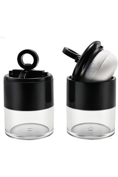 Yelajoy 2 PCS Loose Powder Box,Empty Refillable Cosmetic Case