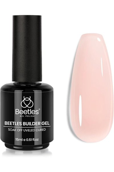 beetles Gel Polish جل بيتلز بيلدر للأظافر 7 في 1، جل مقوي بلون عاري محايد شفا...