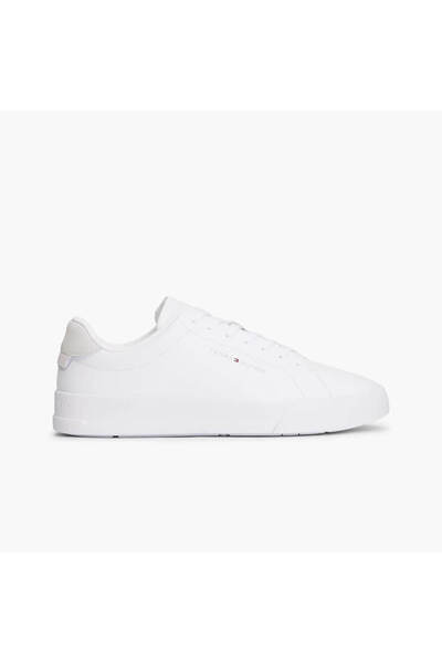 Tommy Hilfiger Men's Brand Logoed White Sneakers Suitable for Daily Use