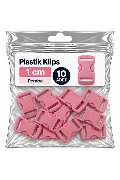 Mg Aksesuar Paracord Accessory Paracord Bracelet Plastic Clip 1 cm Pink * 10 Pcs