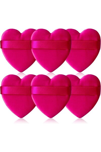 Yelajoy 6 PCS Powder Puff,Heart Shape Face Makeup Blender