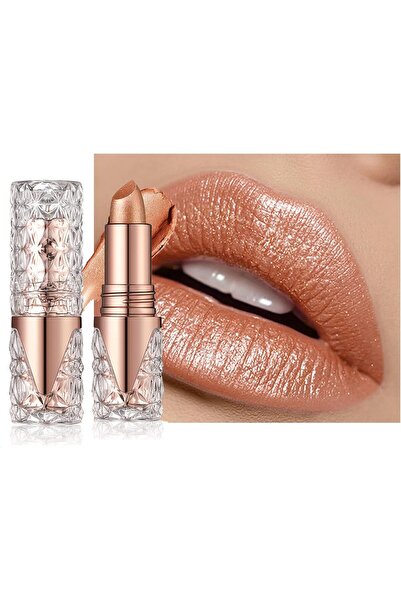 HaveLovely Glitter Brown Lipstick, Waterproof Metallic Diamond High Pigmented...