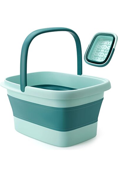 DURKU Collapsible Foot Bath Basin with Massage Acupoint for Soothing Foot Soa...