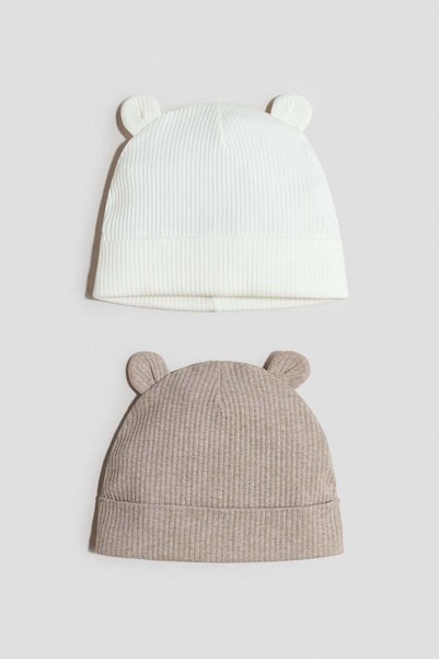 H&M 2-pack ear-detail beanies