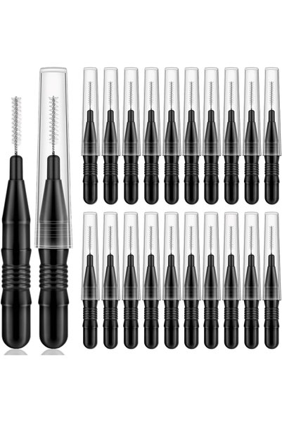 Yelajoy 20 Pcs Micro Eyebrow Brush, Eyebrow Spoolie Brush Spoolies, Brow Lami...