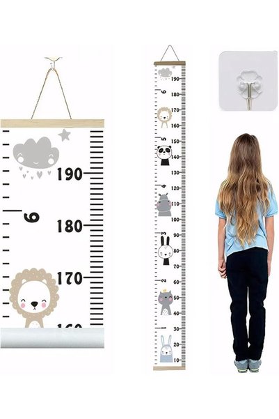 EXCEFORE Baby Growth Height Chart, Hanging Ruler, Animals Growth Chart for Ki...
