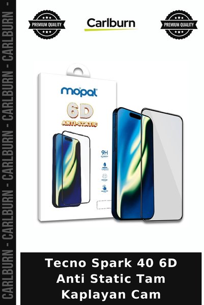 Carlburn Tecno Spark 40 6D Anti Static Full Covering Glass Device Protection ...
