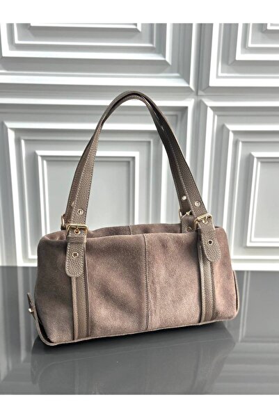 çkn sedat çakan çanta & fular & aksesuar Genuine suede leather women's should...