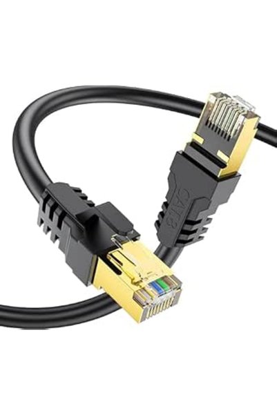Generic كابل إيثرنت Cat 8 بطول 3 أمتار، سرعة 40 جيجابت في الثانية، كابل إنترن...