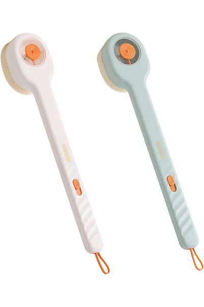 Arabest Long Handle Body Wash Brush with Soap Dispenser,Soft Nylon Back Scrub...