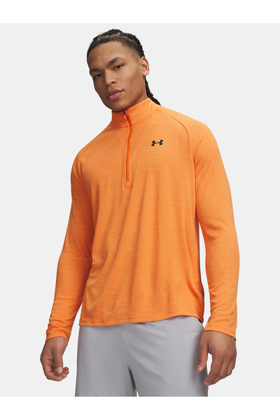 Under Armour UA Tech Textured 1/2 Zip - Tricou bărbătesc, Portocaliu